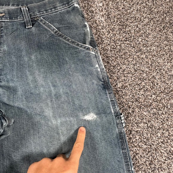 Wrangler Faded Blue Carpenter Denim Jeans - Picture 2 of 7